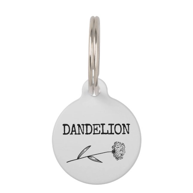 Placa Para Mascotas Diente de león (Anverso)