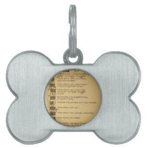 Placa Para Mascotas diez mandamientos