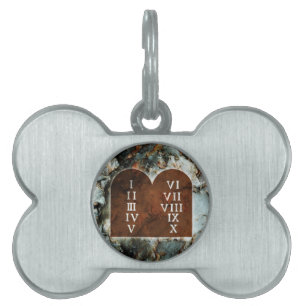 Placa Para Mascotas Diez mandamientos