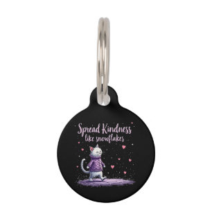 Placa Para Mascotas Difunde amabilidad como copos de nieve ambiente in