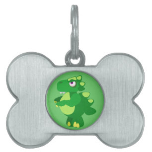 Placa Para Mascotas Dinosaurio
