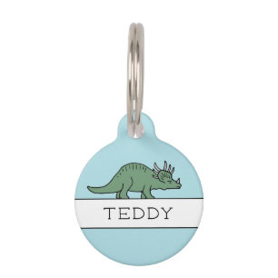 PLACA PARA MASCOTAS DINOSAURIO