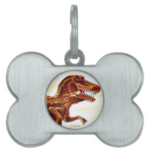 Placa Para Mascotas Dinosaurio de Rex del Tyrannosaurus