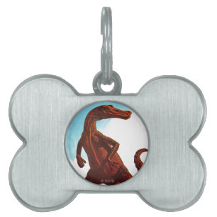 Placa Para Mascotas Dinosaurio del Hadrosaurus