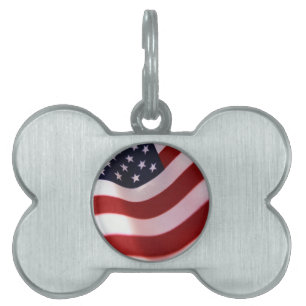 Placa Para Mascotas Dios bendiga a Estados Unidos