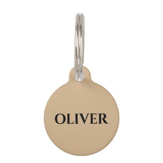 Placa Para Mascotas Dirección de nombre de perro de gato Minimalista d