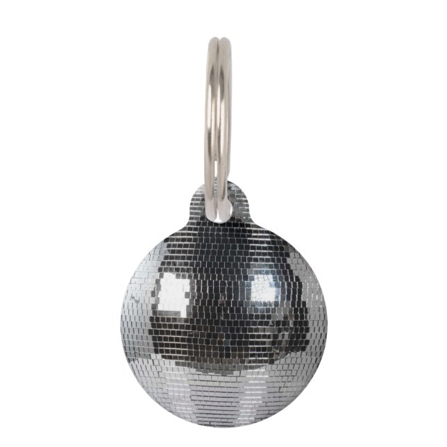 Placa Para Mascotas disco ball (Anverso)