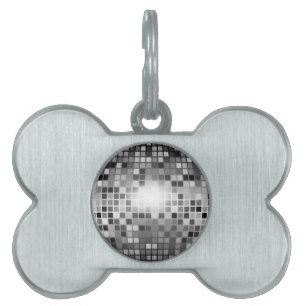 PLACA PARA MASCOTAS DISCO BALL