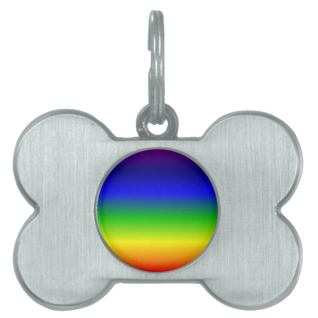 Placa Para Mascotas Diseñador personalizado de color (Frente)