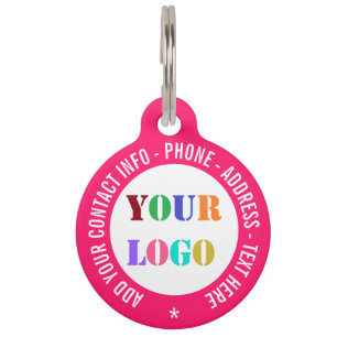 Placa Para Mascotas Diseñar su propio logotipo o etiqueta de identific