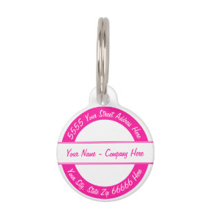 Placa Para Mascotas Diseñar su propio nombre de dirección Plantilla de