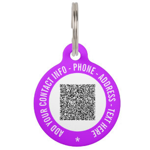 Placa Para Mascotas Diseñar tu propia plantilla de etiqueta QR Code Te