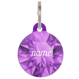 Placa Para Mascotas diseño de amatista