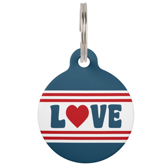 Placa Para Mascotas Diseño de amor (Anverso)