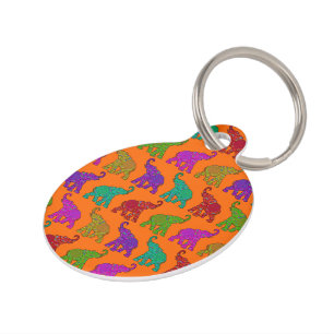 Placa Para Mascotas Diseño de baldosas para el patrón Elephant Walk