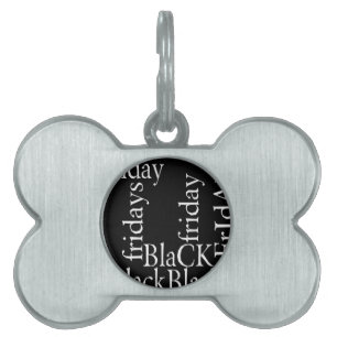 Placa Para Mascotas Diseño de Black Friday