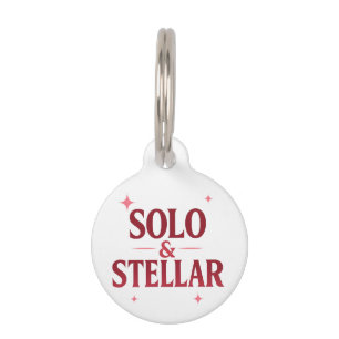 Placa Para Mascotas Diseño de cita moderno de San Valentín Solo y Este