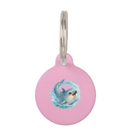 Placa Para Mascotas Diseño de Conservación Oceánica de Ballena Jugueto