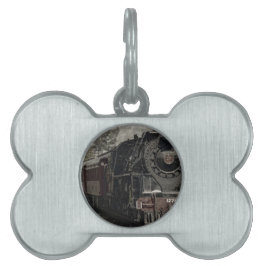 Placa Para Mascotas diseño de decoración de tren vintage