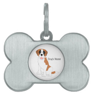 Placa Para Mascotas Diseño de perros de San Bernardo