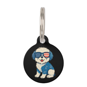 Placa Para Mascotas Diseño de perros Mascotas de Denim Funny Retro