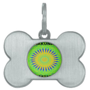 Placa Para Mascotas Diseño de un motivo africano en la impresión de ar