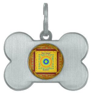 Placa Para Mascotas Diseño de vectores de color tradicional africano r
