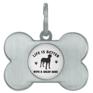 Placa Para Mascotas Diseño del perro de great dane