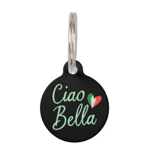 Placa Para Mascotas Diseño divertido y mágico de la bandera italiana C