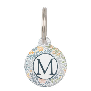 Placa Para Mascotas Diseño elegante Palm Tropical Floral