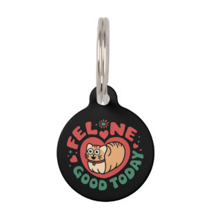 Placa Para Mascotas Diseño felino bueno hoy para gatos