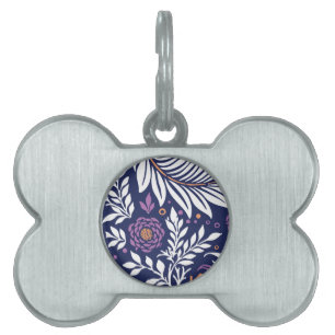 Placa Para Mascotas Diseño floral 22
