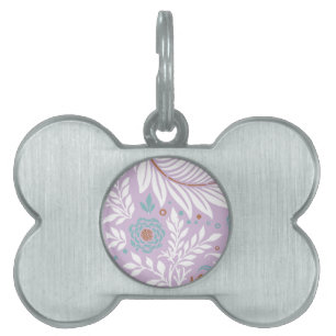 Placa Para Mascotas Diseño floral 26