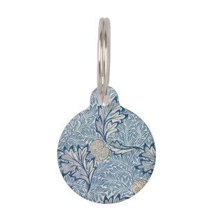 Placa Para Mascotas Diseño floral de flores William Morris Apple