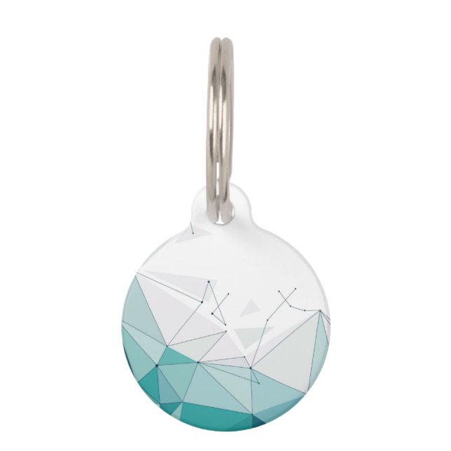 Placa Para Mascotas Diseño geométrico (Anverso)