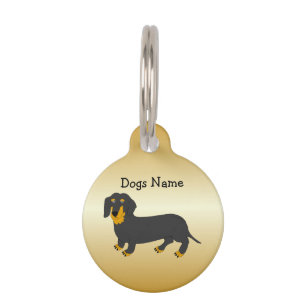 Placa Para Mascotas Diseño personalizado de Dachshund