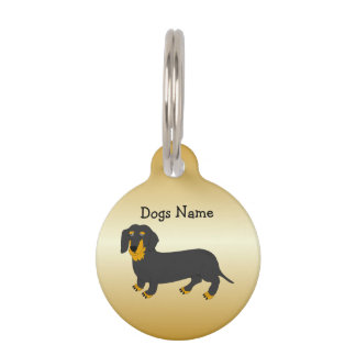 Placa Para Mascotas Diseño personalizado de Dachshund