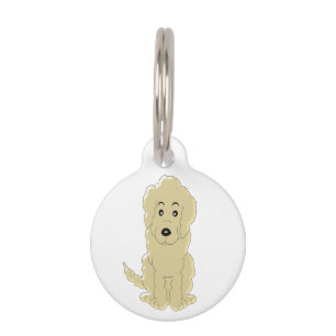 Placa Para Mascotas Diseño personalizado de perro de goldendoodle