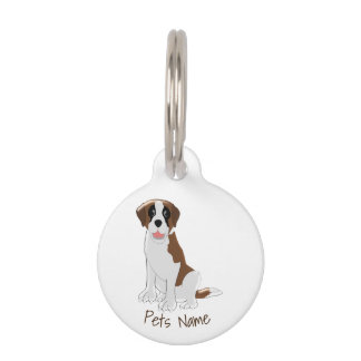 Placa Para Mascotas Diseño personalizado de perro San Bernardo