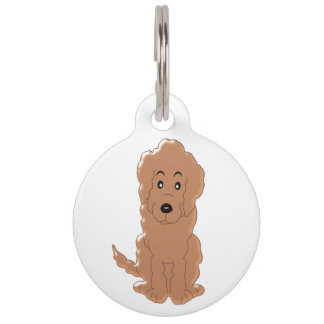 Placa Para Mascotas Diseño rojo personalizado del perro de