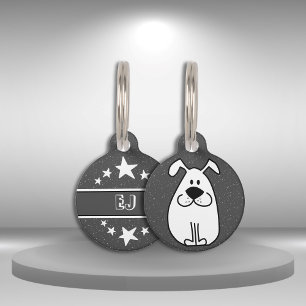 Placa Para Mascotas Diversión de Ilustracion de perro y accesorio Masc