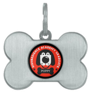 Placa Para Mascotas Divertido colegio de perros de desobediencia