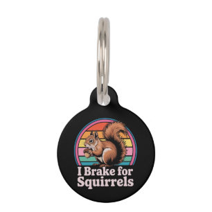 Placa Para Mascotas Divertido Freno Por Ardillas Regalo Amantes De Los