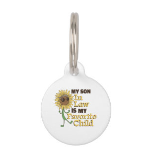 Placa Para Mascotas Divertido Mi yerno es mi hijo favorito Familia Mam