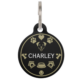 Placa Para Mascotas Divertido nombre de perro