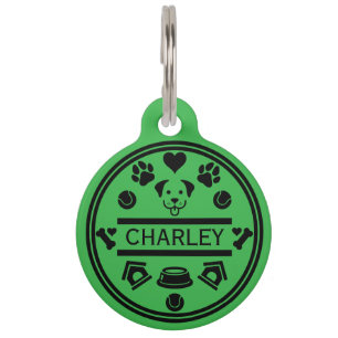 Placa Para Mascotas Divertido nombre de perro