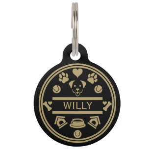 Placa Para Mascotas Divertido nombre de perro