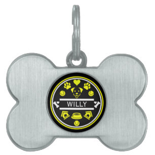 Placa Para Mascotas Divertido nombre de perro