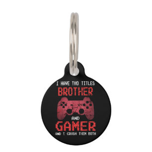 Placa Para Mascotas Divertidos juegos de video vintage de gamer para n