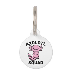 Placa Para Mascotas Divi squad de Axolotl lindo gracioso fiesta editab
